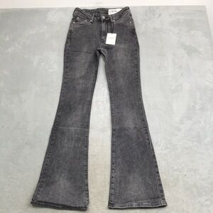 LNDN Jeans Antique Black Mid Rise Flare Jeans Size 25 New